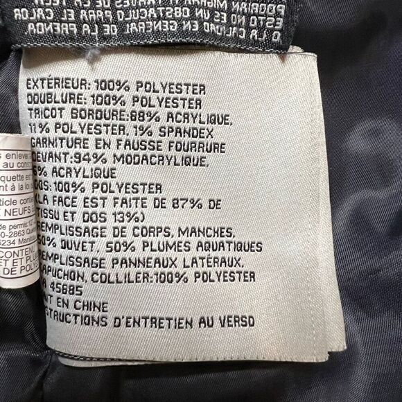 Anne Klein Womens Down Puffer Jacket Grey Size Medium Zip Up - Picture 5 of 15